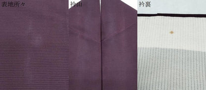 平和屋着物＊夏物　色無地　絽　似せ紫色　正絹　逸品　CABK9570th