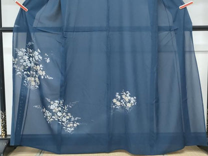 平和屋着物＊夏物　訪問着　絽　草花文　正絹　逸品　CABK9576th