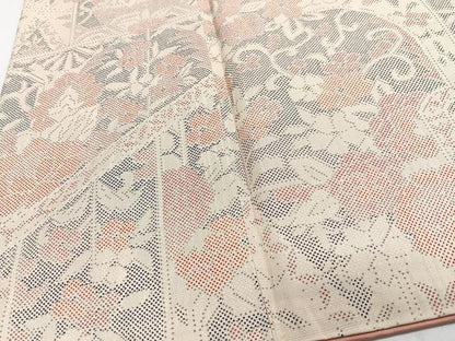 平和屋着物■上質な紬　花唐草文正絹　逸品　CABK9605xe