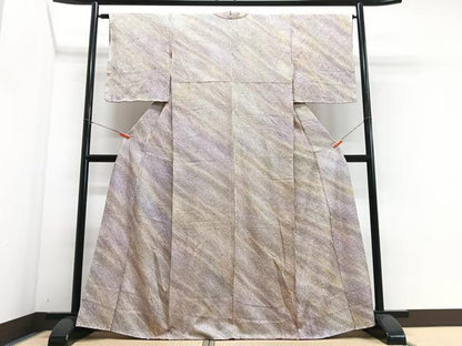 平和屋着物■上質な小紋　総絞り　霞文　正絹　逸品　CABK9606xe