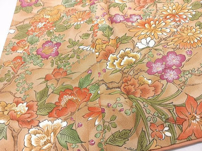 平和屋着物■上質な小紋　枝花文　暈し染め　正絹　逸品　CABK9609xe