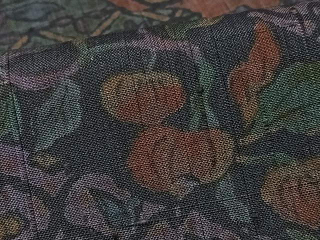 平和屋着物■上質な紬　更紗花文　正絹　逸品　CABK9613xe