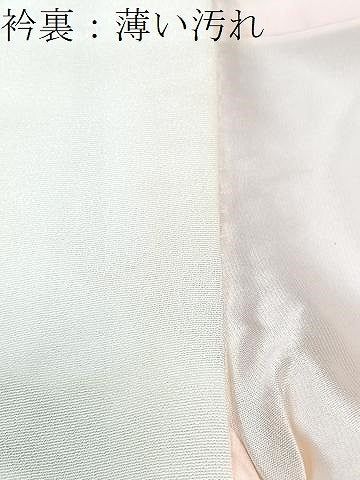 平和屋着物■長襦袢　無双仕立て　芝草花地紋　半衿刺繍　正絹　逸品　CABK9618xe