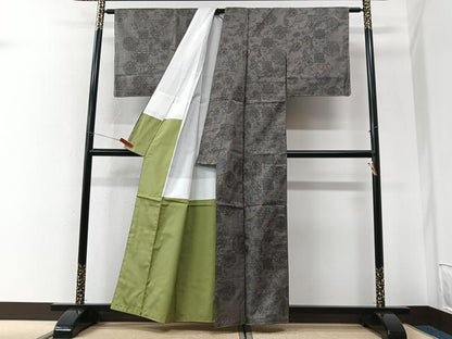 平和屋着物■本場大島紬　7マルキ　花唐草文　正絹　逸品　CABK9620xe
