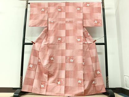 平和屋着物■上質な紬　舞花文　正絹　逸品　CABK9623xe