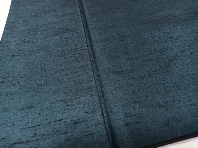 平和屋着物■男性　紬　御召御納戸色　正絹　逸品　CABK9626xe