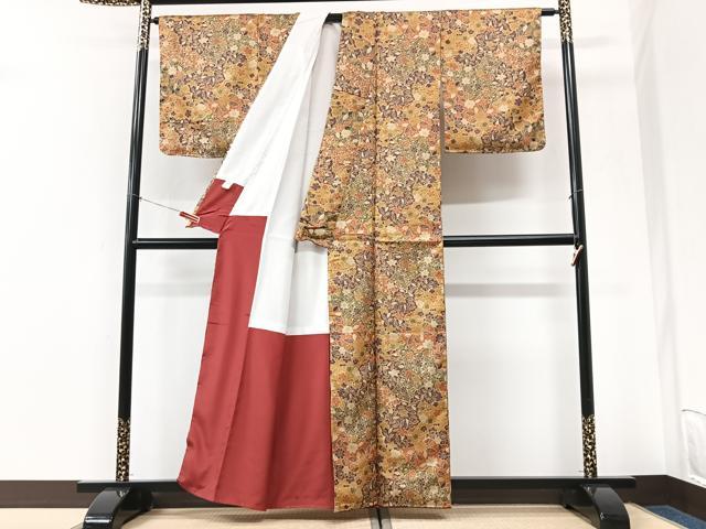 平和屋着物■上質な小紋　辻が花　洗える着物　未使用　CABK9627xe