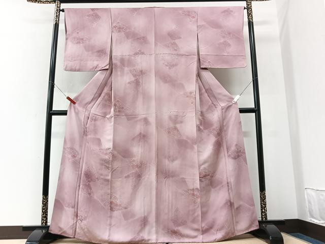 平和屋着物■上質な小紋　草花文　暈し染め　正絹　逸品　CABK9632xe