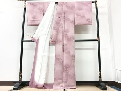 平和屋着物■上質な小紋　草花文　暈し染め　正絹　逸品　CABK9632xe