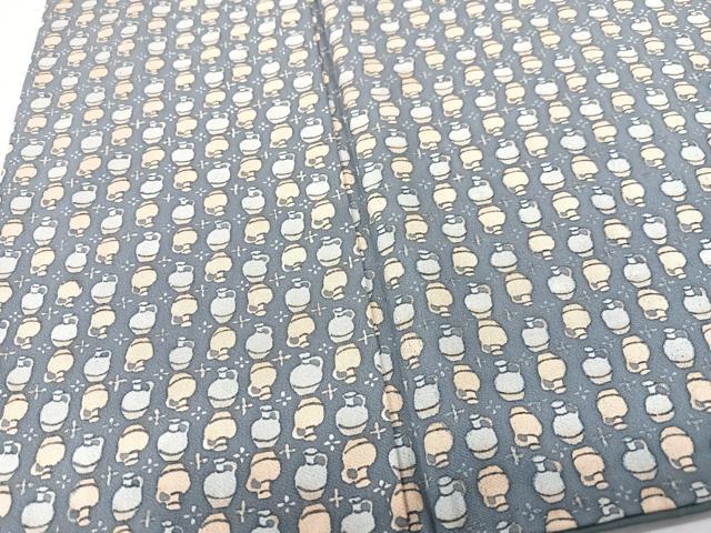 平和屋着物■上質な小紋　陶器文　正絹　逸品　CABK9633xe