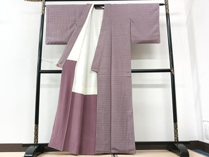 平和屋着物■上質な小紋　幾何学文様　正絹　逸品　CABK9634xe