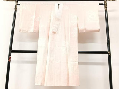 平和屋着物■長襦袢　袷　枝花地紋　暈し染め　正絹　逸品　CABK9635xe
