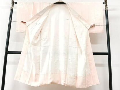 平和屋着物■長襦袢　袷　枝花地紋　暈し染め　正絹　逸品　CABK9635xe