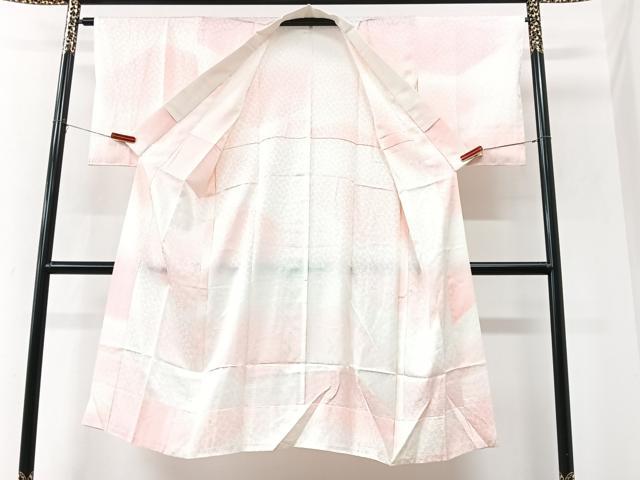 平和屋着物■長襦袢　無双仕立て　舞桜地紋　暈し染め　正絹　逸品　CABK9637xe