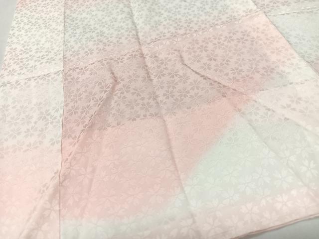 平和屋着物■長襦袢　無双仕立て　舞桜地紋　暈し染め　正絹　逸品　CABK9637xe