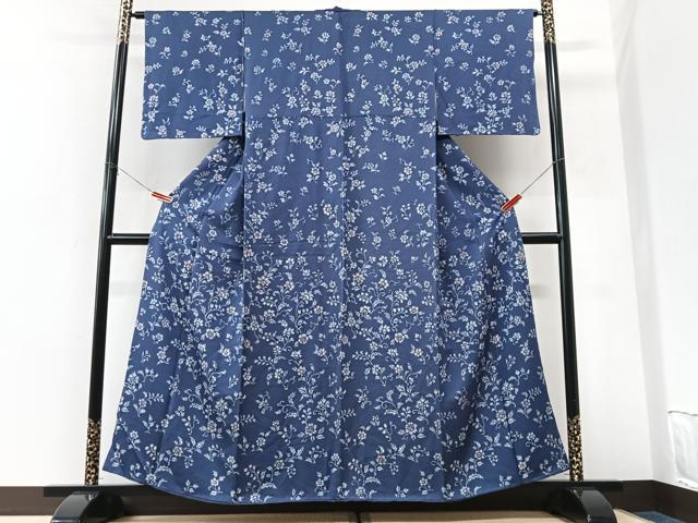 平和屋着物■上質な小紋　草花文　正絹　逸品　CABK9641xe