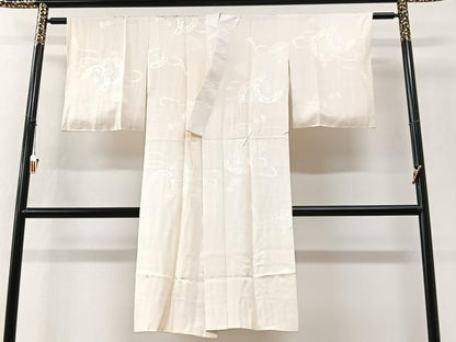 平和屋着物■長襦袢　袷　片輪車花地紋　高島屋扱い　正絹　逸品　CABK9643xe
