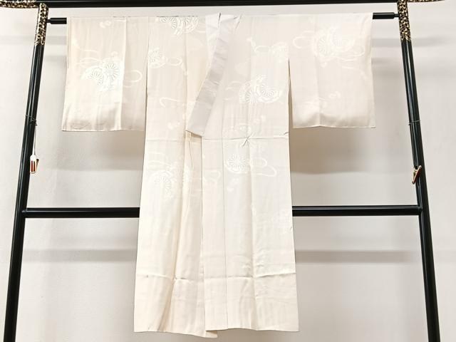 平和屋着物■長襦袢　袷　片輪車花地紋　高島屋扱い　正絹　逸品　CABK9643xe