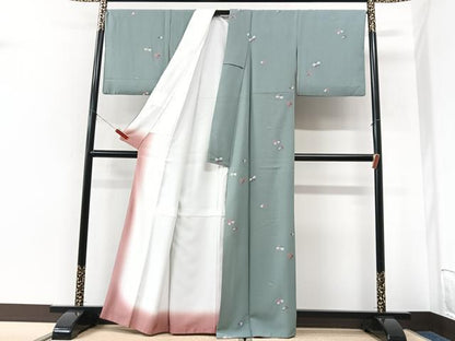 平和屋着物■上質な小紋　舞花文　正絹　逸品　CABK9646xe