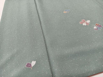 平和屋着物■上質な小紋　舞花文　正絹　逸品　CABK9646xe