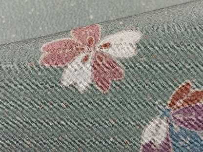 平和屋着物■上質な小紋　舞花文　正絹　逸品　CABK9646xe