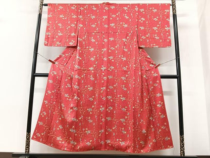 平和屋着物■本場大島紬　花蝶文　金彩　正絹　逸品　CABK9656xe