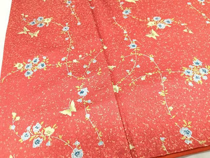 平和屋着物■本場大島紬　花蝶文　金彩　正絹　逸品　CABK9656xe