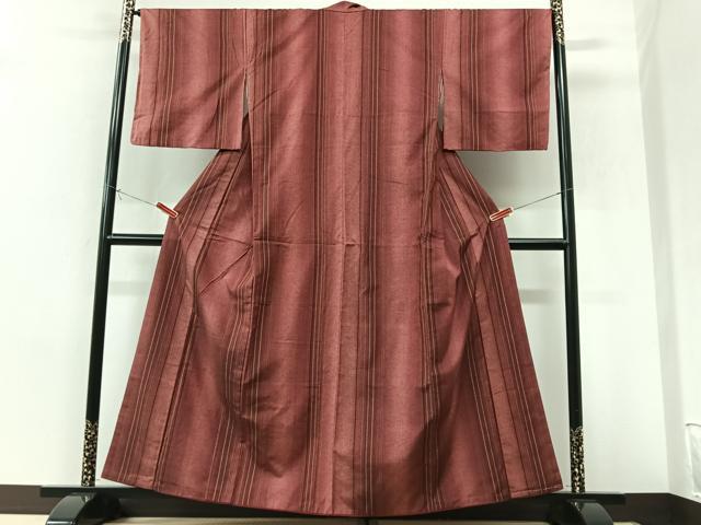 平和屋着物■上質な紬　間道　正絹　逸品　CABK9658xe