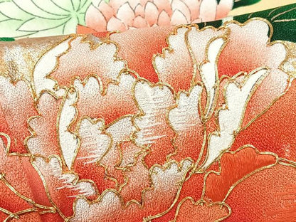 平和屋着物■豪華振袖　駒刺繍　扇面花文　金彩　正絹　逸品　CABK9666xe