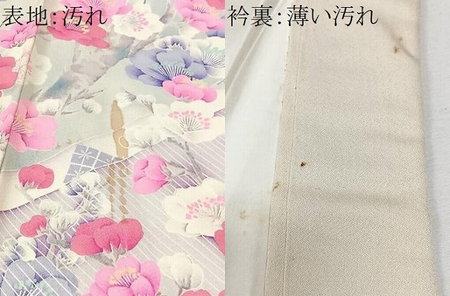 平和屋着物■小振袖　枝花文　暈し染め　正絹　逸品　CABK9667xe