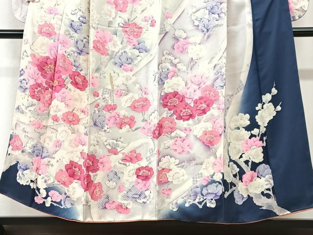 平和屋着物■小振袖　枝花文　暈し染め　正絹　逸品　CABK9667xe