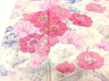 平和屋着物■小振袖　枝花文　暈し染め　正絹　逸品　CABK9667xe