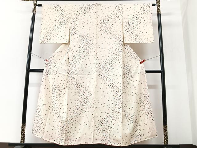 平和屋着物■上質な小紋　舞葉文　正絹　逸品　CABK9673xe