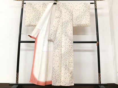 平和屋着物■上質な小紋　舞葉文　正絹　逸品　CABK9673xe