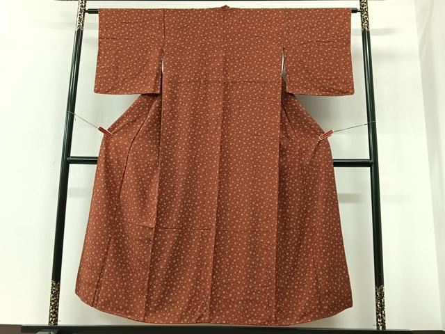 平和屋着物■上質な小紋　舞桜文　正絹　逸品　CABK9676xe
