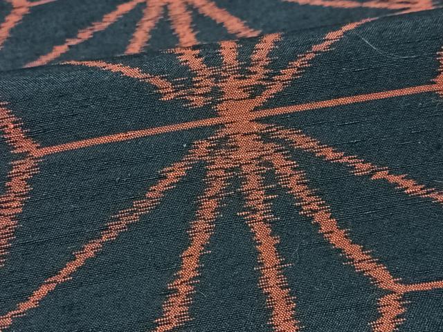 平和屋着物■上質な紬　麻の葉文様　正絹　逸品　CABK9677xe