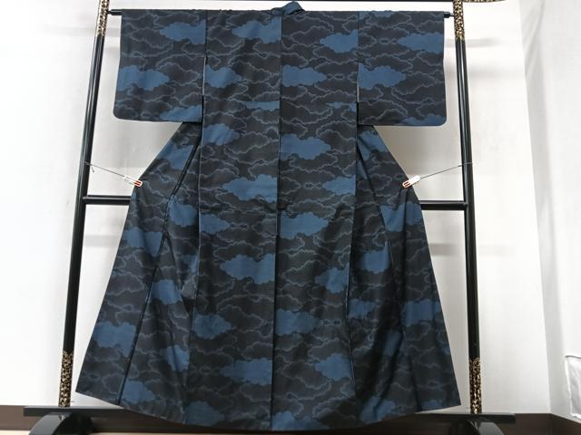 平和屋着物■本場大島紬　9マルキ　大丸織物謹製　雲取り文　証紙付き　正絹　逸品　CABK9678xe