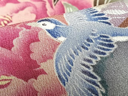 平和屋着物■豪華黒留袖　作家物　扇面立波花鳥文　暈し染め　金彩　正絹　逸品　CABK9679xe