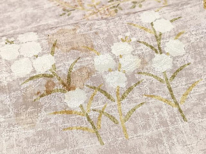 平和屋着物■上質な小紋　枝花文　正絹　逸品　未使用　CABK9680xe