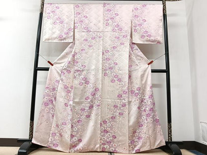 平和屋着物■上質な小紋　秋桜　金彩　やまと誂製　正絹　逸品　CABK9681xe