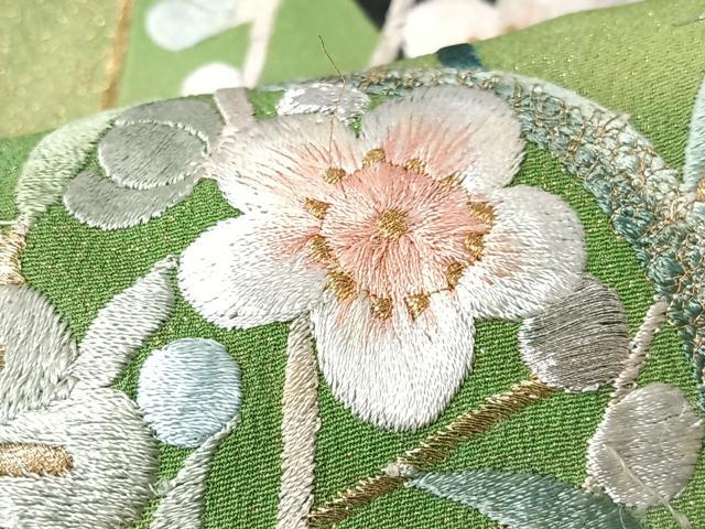 平和屋着物■豪華黒留袖　刺繍　笹竹梅文　金彩　正絹　逸品　CABK9687xe