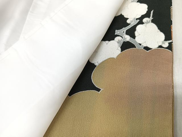 平和屋着物■豪華黒留袖　孔雀花文　金彩　正絹　逸品　CABK9688xe