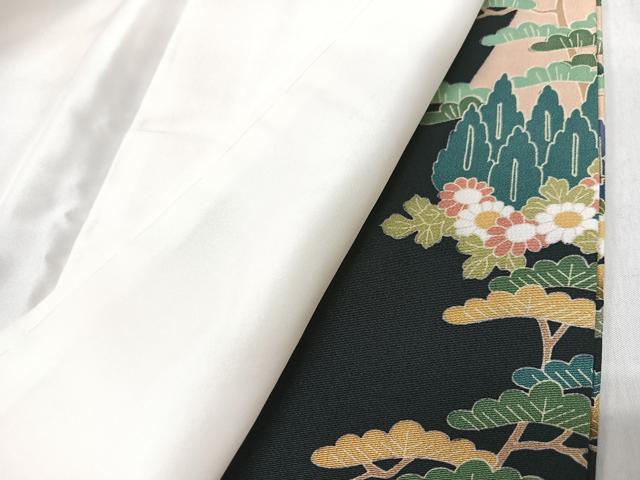 平和屋着物■豪華黒留袖　飛鶴風景文　正絹　逸品　CABK9697xe