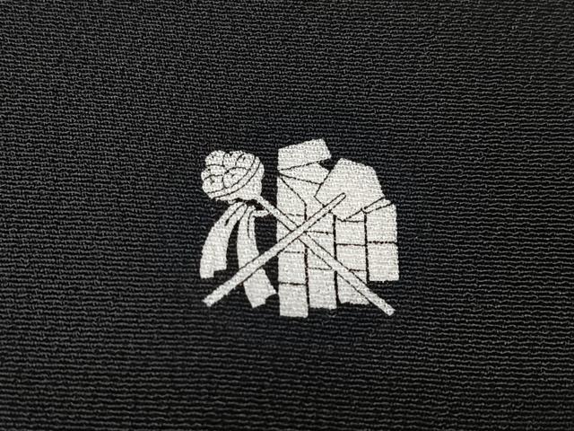 平和屋着物■中国三大刺繍　相良刺繍　黒留袖　双鶴菱文　正絹　逸品　CABK9710xe