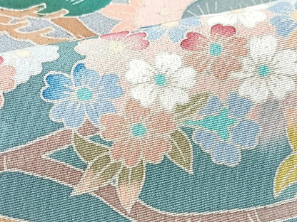 平和屋着物■豪華黒留袖　作家物　風景花鳥文　暈し染め　正絹　逸品　CABK9716xe