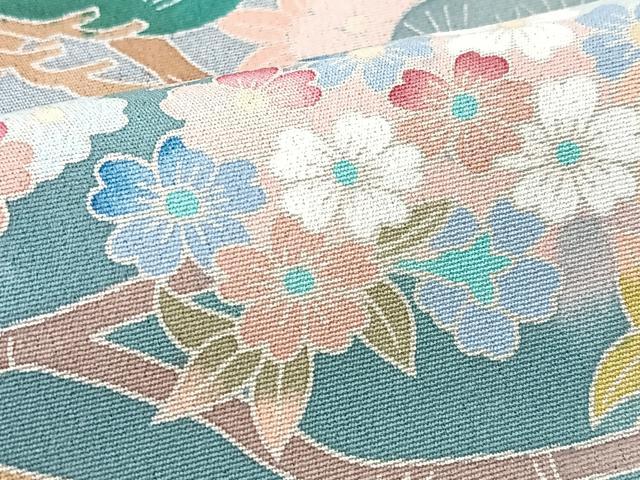 平和屋着物■豪華黒留袖　作家物　風景花鳥文　暈し染め　正絹　逸品　CABK9716xe
