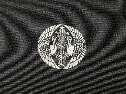 平和屋着物■豪華黒留袖　駒刺繍　飛鶴吉祥花文　金彩　正絹　逸品　CABK9718xe