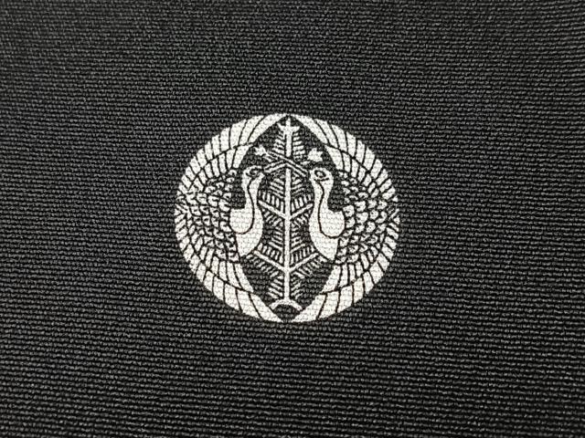 平和屋着物■豪華黒留袖　駒刺繍　飛鶴吉祥花文　金彩　正絹　逸品　CABK9718xe
