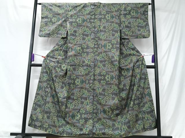 平和屋着物■本場大島紬　7マルキ　樹林文　正絹　逸品　CABK9728xe