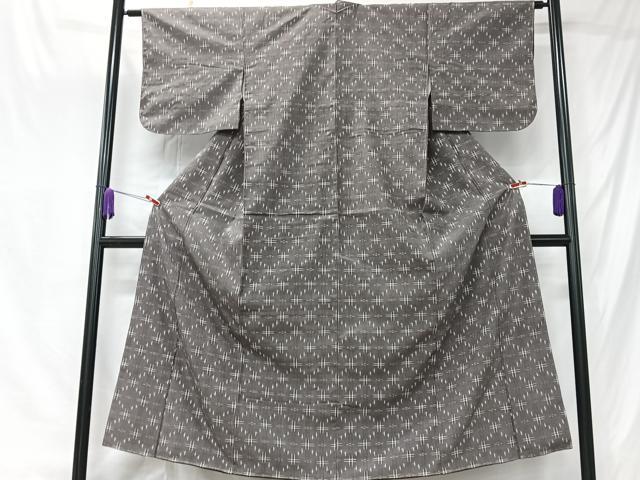 平和屋着物■上質な紬　井桁絣　松坂屋扱い　正絹　逸品　未使用　CABK9732xe